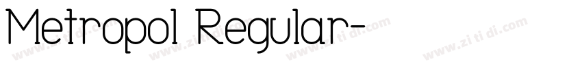 Metropol Regular字体转换